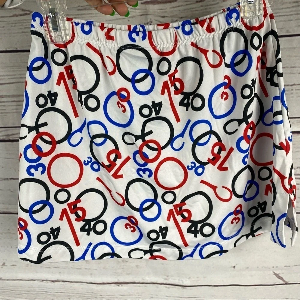 VINTAGE TAIL white tennis mini skirt Sz M - Picture 3 of 6